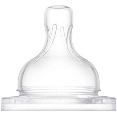 Соска Philips Avent силіконова Антиколік, 1 міс+ 2 шт, повільний потік SCY762/02