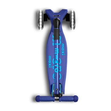 Самокат Micro серії Maxi Deluxe LED Темно-синій (складаний, до 50 кг, триколісний, світло) Micro MMD099