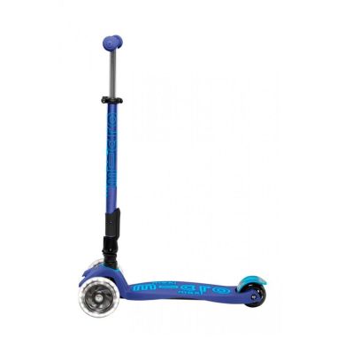 Самокат Micro серії Maxi Deluxe LED Темно-синій (складаний, до 50 кг, триколісний, світло) Micro MMD099