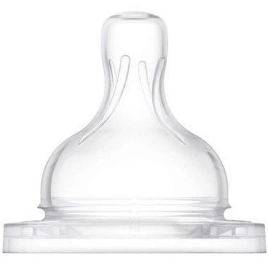Соска Philips Avent силиконовая Антиколик, 1 мес+ 2 шт, медленный поток SCY762/02
