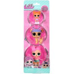 Набор игровых фигурок L.O.L. Surprise! серии OPP Tot + Pet + Lil Sis ВЕЙВС, КАНЗАС К9, ЛИЛ БИТС 987864