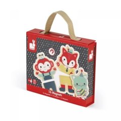 Игровые фигурки магнитные Janod Животные 16 элементов J08015, Разноцветный