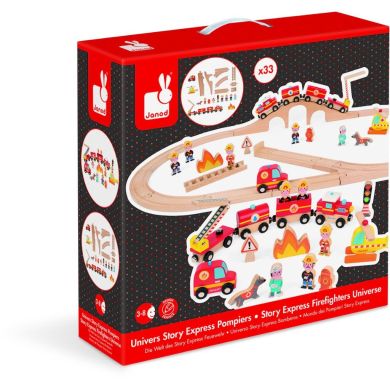Игровой набор с треком Janod Пожарная команда J08539