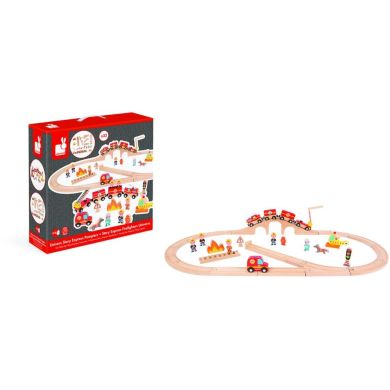 Игровой набор с треком Janod Пожарная команда J08539