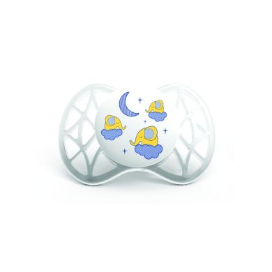 Силиконовая симметричная пустышка Nuvita Air 0-3 мес. 2 шт. NV7063, Белый, 2