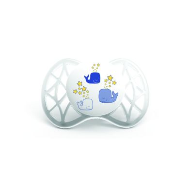 Силиконовая симметричная пустышка Nuvita Air 0-3 мес. 2 шт. NV7063, Белый, 2