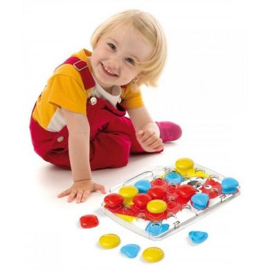 Набір Quercetti для занять Мозаїкою 30 великих фішок + дошка-кейс 4401-Q