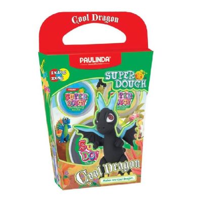 Набор для лепки Paulinda Super Dough Cool Dragon Дракон Черный PL-081378-17
