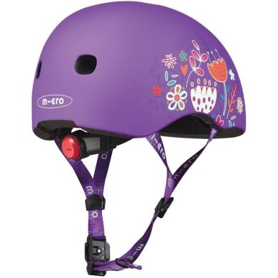 Защитный шлем MICRO фиолетовый с цветами (48-53 cm, S) AC2137BX