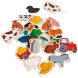 Игровые фигурки магнитные Janod Ферма 24 элемента J08157, Разноцветный