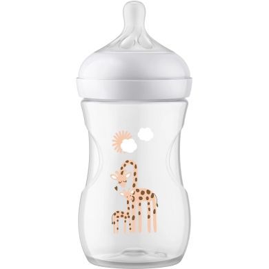 Бутылочка Philips Avent для кормления Natural Природный поток, 260 мл.1 шт. Жираф SCY903/66