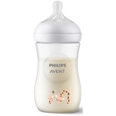 Бутылочка Philips Avent для кормления Natural Природный поток, 260 мл.1 шт. Жираф SCY903/66