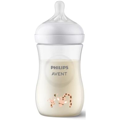 Пляшечка Philips Avent для годування Natural Природний Потік, 260 мл.1 шт. Жираф SCY903/66
