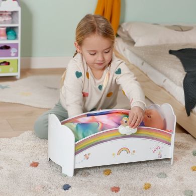 Кроватка для куклы BABY BORN СОН НА РАДУГЕ (звук, свет, с постельным бельем) 835999