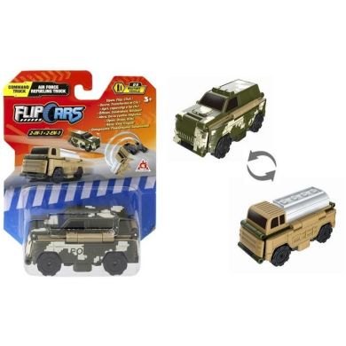 Машинка-трансформер Flip Cars 2в1 Командна вантажівка і вантажівка-заправник ВВС EU463875-29