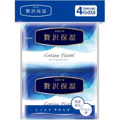 Бумажные платочки Elleair Premium Lotion двухслойные 4 x 14 шт 713442 4902011714425