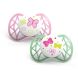 Симметричная силиконовая пустышка Nuvita Air 6-12 мес. 2 шт. NV7081Pink, Розовый, 2