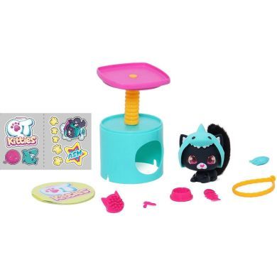 Игровой набор QT KITTIES КОТЕНКИ ЭШ (фигурка, домик, аксессуары) 450001-6