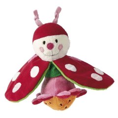 Погремушка Sigikid Божья коровка/Цветочек 14 см 40887SK, Красный