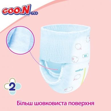 Трусики-подгузники Goo.N Plus для детей 6-12 кг (размер M, унисекс, 58 шт) 843339 4902011843392