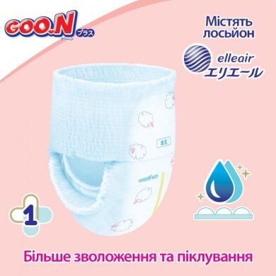 Трусики-подгузники Goo.N Plus для детей 6-12 кг (размер M, унисекс, 58 шт) 843339 4902011843392