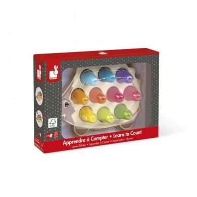 Іграшка-головоломка для розвитку Їжачок. Вчимо цифри дерево J05339, Коричневий