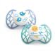Пустышка симметричная Nuvita Air 6м+ 2 шт. для мальчика NV7081Blue, Голубой, 2