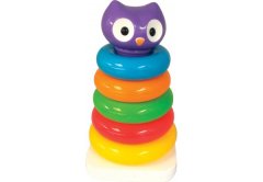 Развивающая игрушка Kiddieland Пирамидка «Сова» 057901, Разноцветный