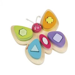 Розвивальна іграшка Janod cортер-пірамідка Метелик J05341, Коричневий