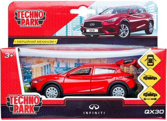 Автомодель Технопарк Infiniti QX30 1:32 красная инерционная QX30-RD