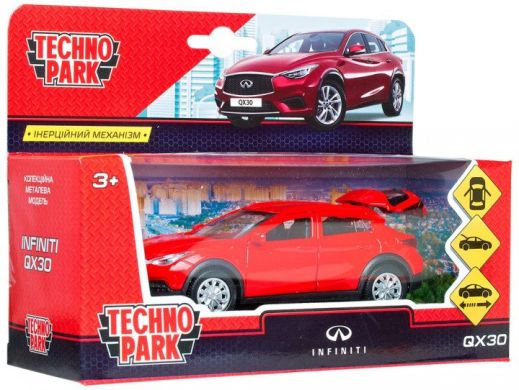 Автомодель Технопарк Infiniti QX30 1:32 красная инерционная QX30-RD