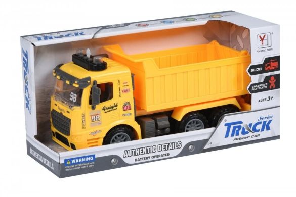 Машинка інерційна Same Toy Truck Самоскид зі світлом і звуком жовтий 98-614AUt-1