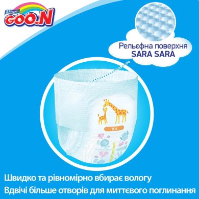 Подгузники Goo.N S для детей 4-9 кг 62 шт 853625 4902011850635, 62