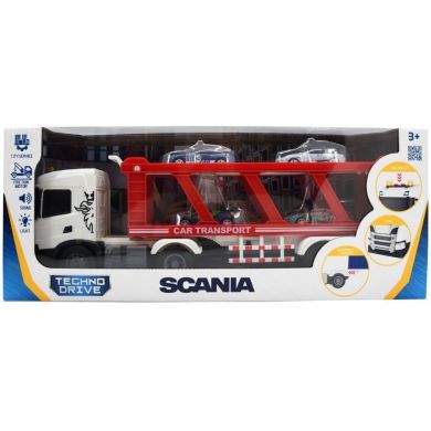 Ігровий набір серії Large Truck АВТОПЕРЕВІЗНИК SCANIA (автоперевізник, 4 машини, світло, звук) 6414KS