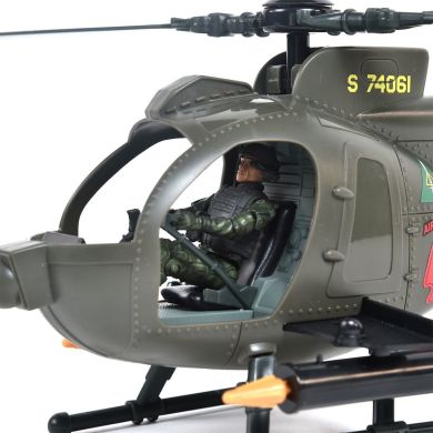 Игровой набор ELITE FORCE МНОГОЦЕЛЕВОЙ ВЕРТОЛЕТ MH-6 (вертолеток, мотоцикл, фигурки, аксес.) 101860