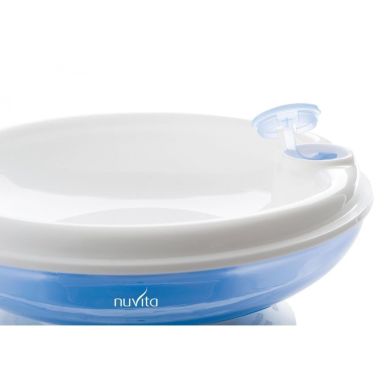 Тарілка Nuvita з підігрівом 6м + синя 18 см NV1427Blue, Блакитний