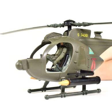 Игровой набор ELITE FORCE МНОГОЦЕЛЕВОЙ ВЕРТОЛЕТ MH-6 (вертолеток, мотоцикл, фигурки, аксес.) 101860