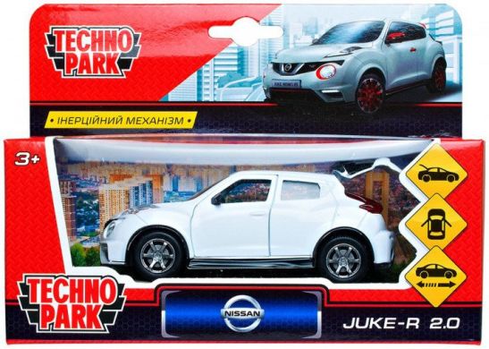 Автомодель Технопарк Nissan Juke-R 2.0 1:32 белая инерционная JUKE-WTS