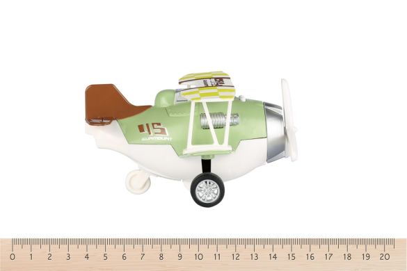 Самолет металический инерционный Same Toy Aircraft зеленый со светом и музыкой SY8015Ut-2