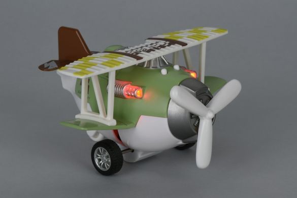 Самолет металический инерционный Same Toy Aircraft зеленый со светом и музыкой SY8015Ut-2