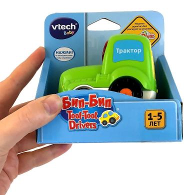 Развивающая игрушка Vtech Бип бип Трактор озвученная на русском 80-127726, Зелёный
