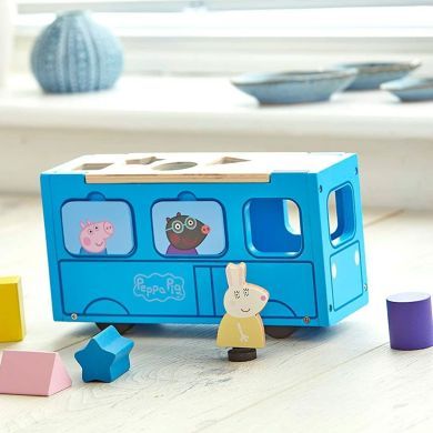 Дерев'яний ігровий набір-сортер Peppa Шкільний автобус Пеппи Peppa Wooden 7222