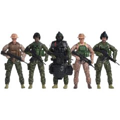 Игровой набор фигурок солдат ELITE FORCE МОРСКИЕ КОТИКИ (5 фигурок, аксессуар.) 101837