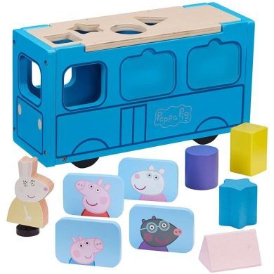 Дерев'яний ігровий набір-сортер Peppa Шкільний автобус Пеппи Peppa Wooden 7222
