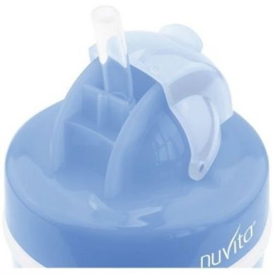 Чашка-непроливайка Nuvita с трубочкой 200 мл от 18 мес. голубая NV1436Blue NV1436Blue, Голубой