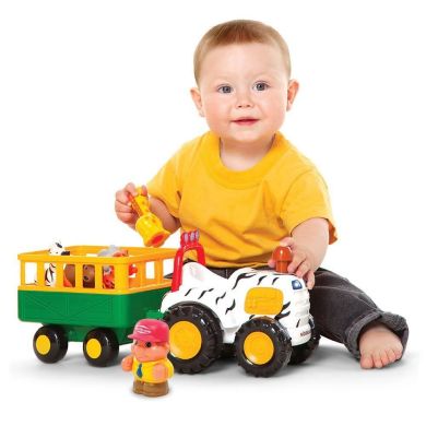 Игровой набор Kiddieland Трактор Сафари на колесах/свет/озвучено на русском 51169, Разноцветный