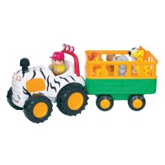 Игровой набор Kiddieland Трактор Сафари на колесах/свет/озвучено на русском 51169, Разноцветный