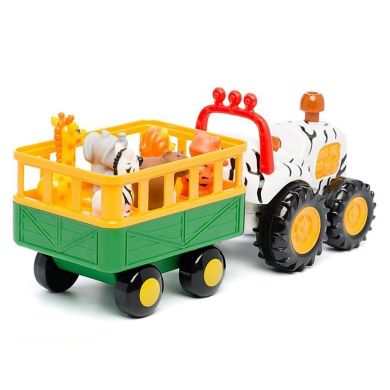 Игровой набор Kiddieland Трактор Сафари на колесах/свет/озвучено на русском 51169, Разноцветный
