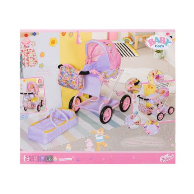 Коляска для куклы Baby Born Делюкс S2 складная с сумкой 828649