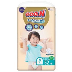 Подгузники Goo.N Premium Soft для детей 9-14 кг (Размер 4(L) на липучках унисекс 52 Шт) 863225 4902011862256